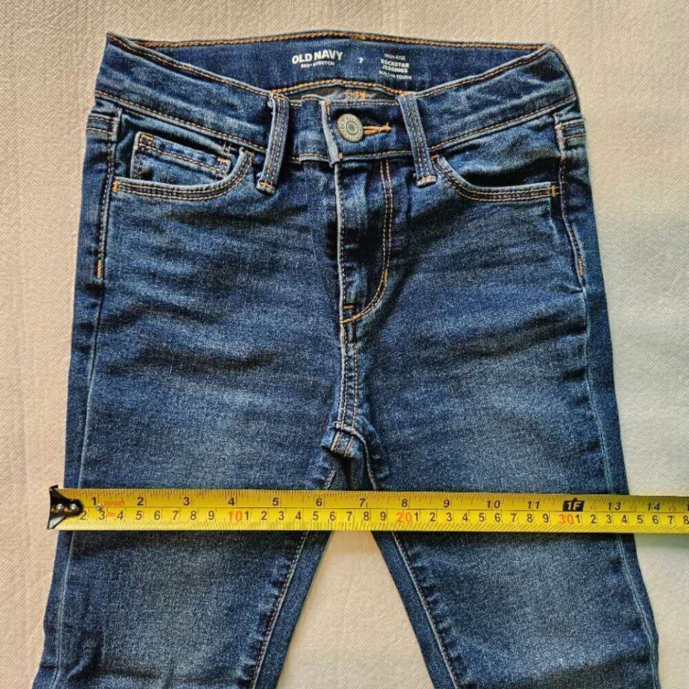 old navy girl jeans high-rise joggings size 7 - Picture 5 of 7